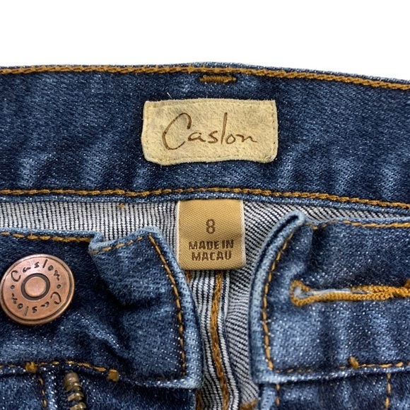 Caslon | Denim Jeans Straight Wide Leg Size 8 Blue Pants - Picture 2 of 7